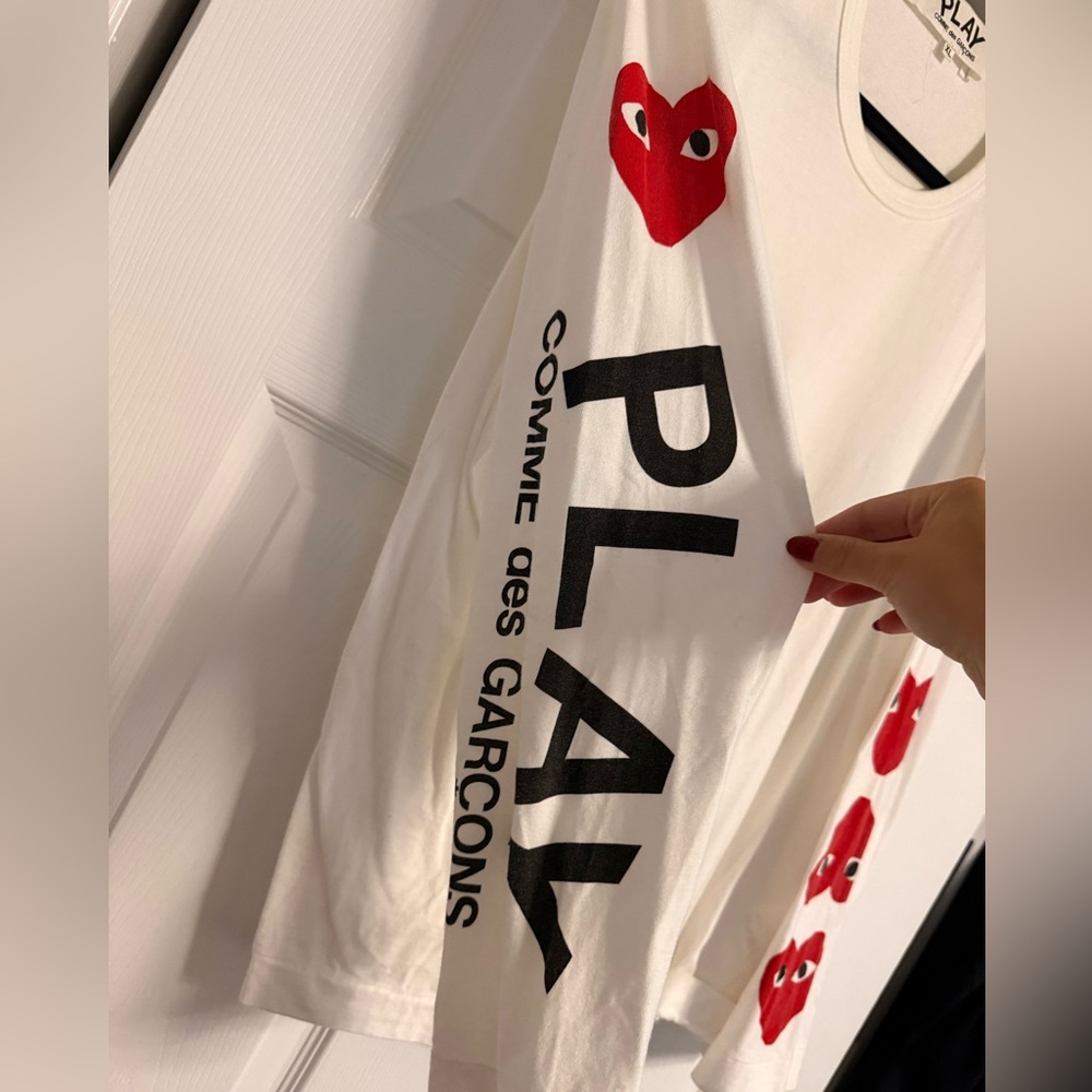comme des garçons Play cotton long sleeve t shirt size XL runs small
